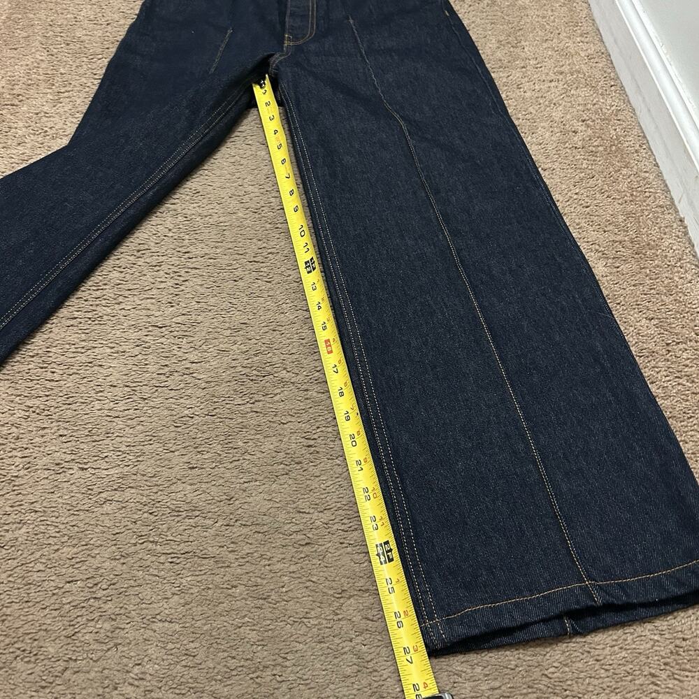 Ulla Johnson Denim Wide Leg Front & Back Seam Jeans Size 27 Dark Wash - Picture 3 of 10